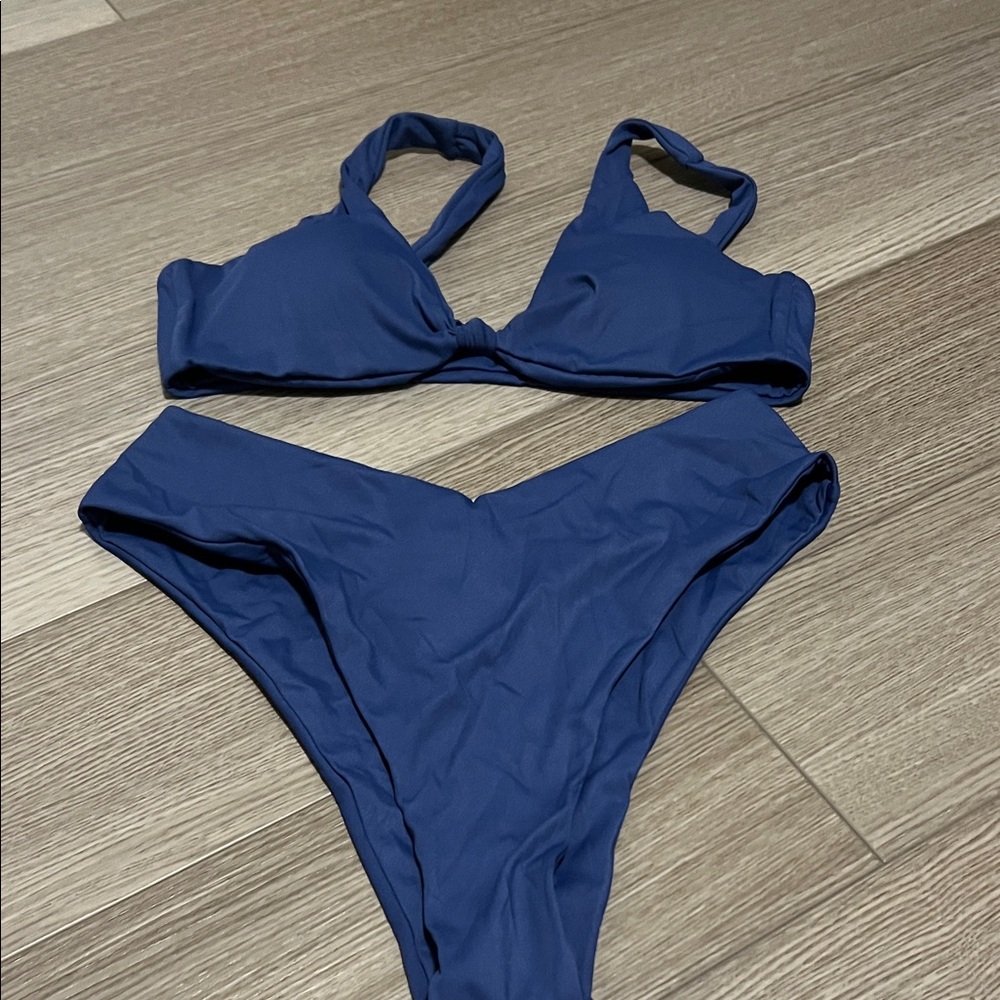 Navy Blue Women's Bikini Set